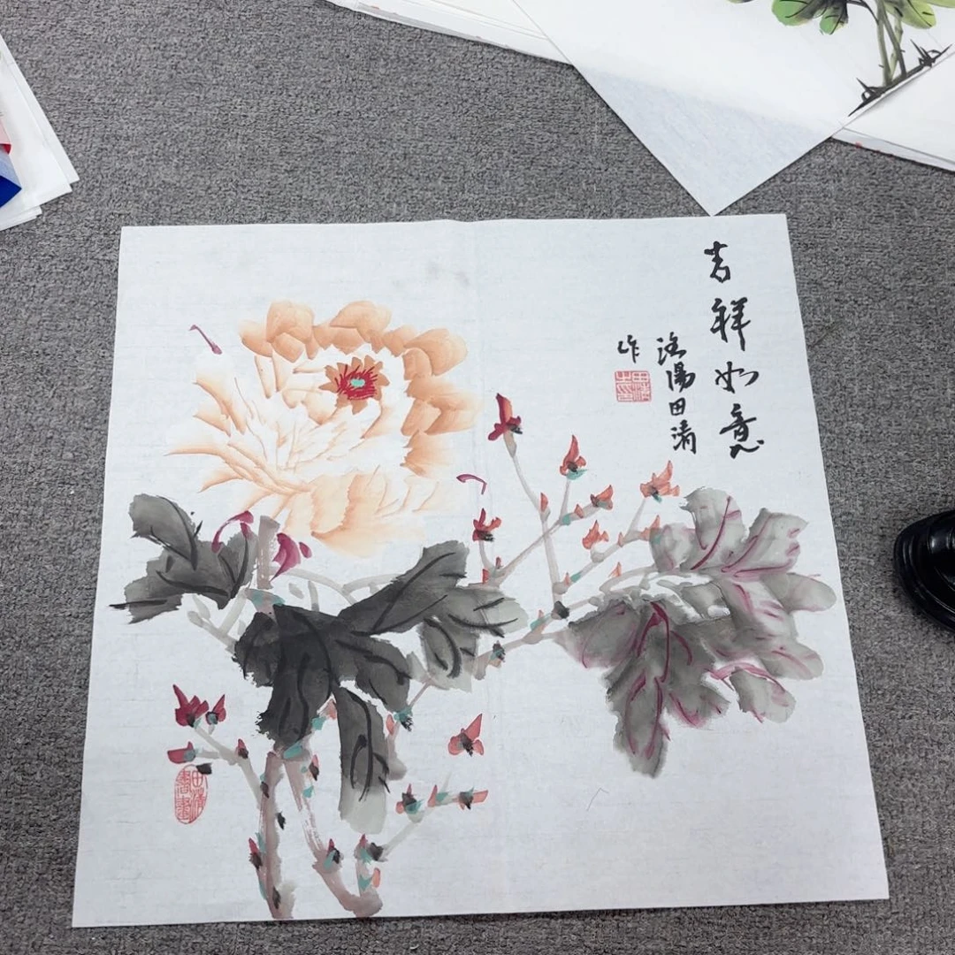 国画国画作品多次
