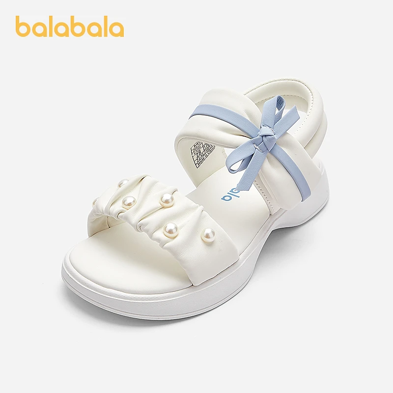 【商场同款】巴拉巴拉童鞋女童凉鞋蝴蝶结休闲鞋2025夏新款沙滩鞋