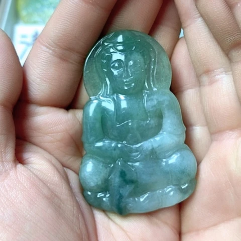 翡翠颈饰未镶嵌天然缅甸翡翠a货