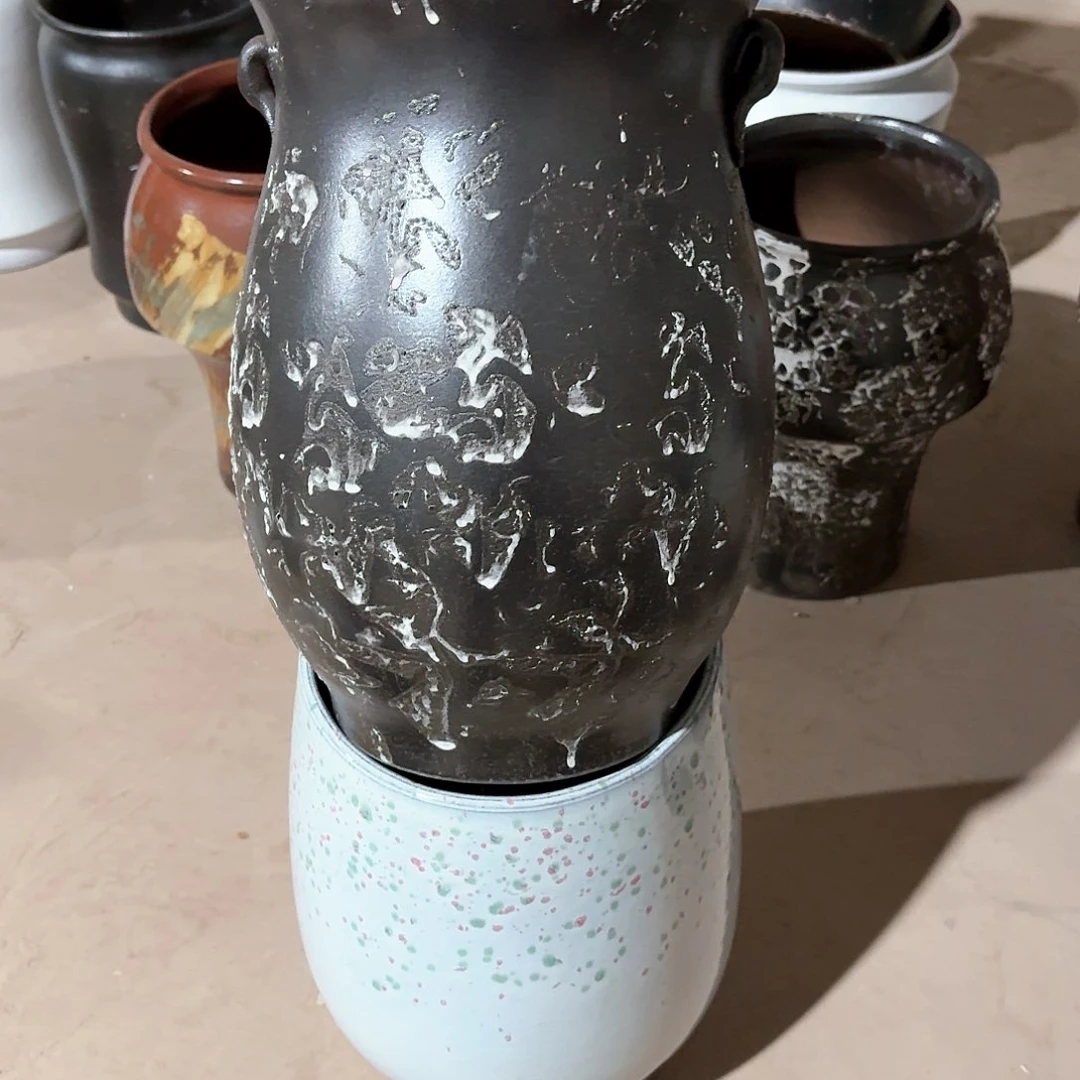 紫砂花盆口22高33一个