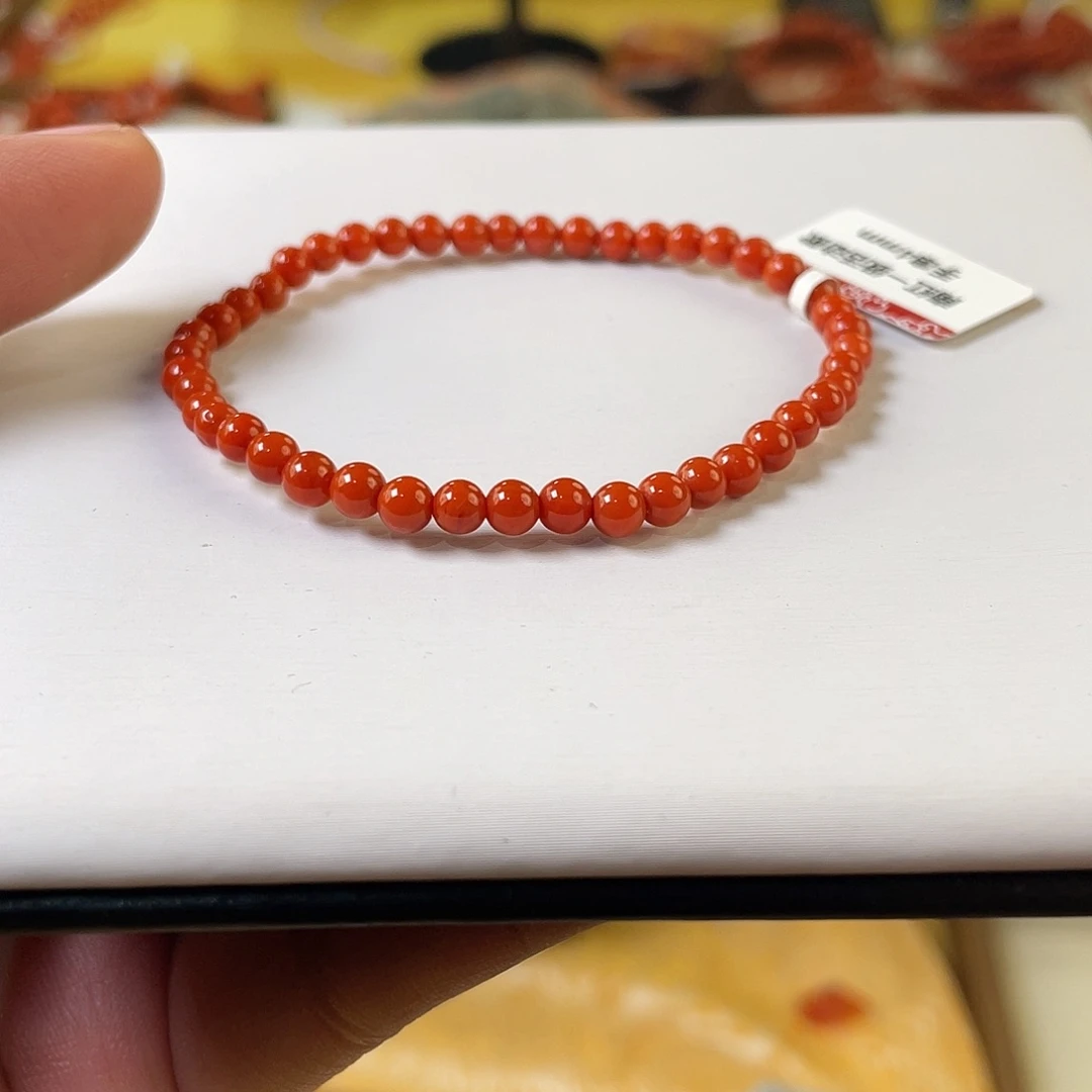 南红玛瑙未镶嵌手链4mm