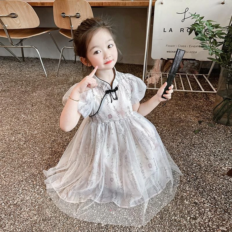 女童夏季连衣裙2025新款女宝宝公主裙子国风夏装汉服改良旗袍