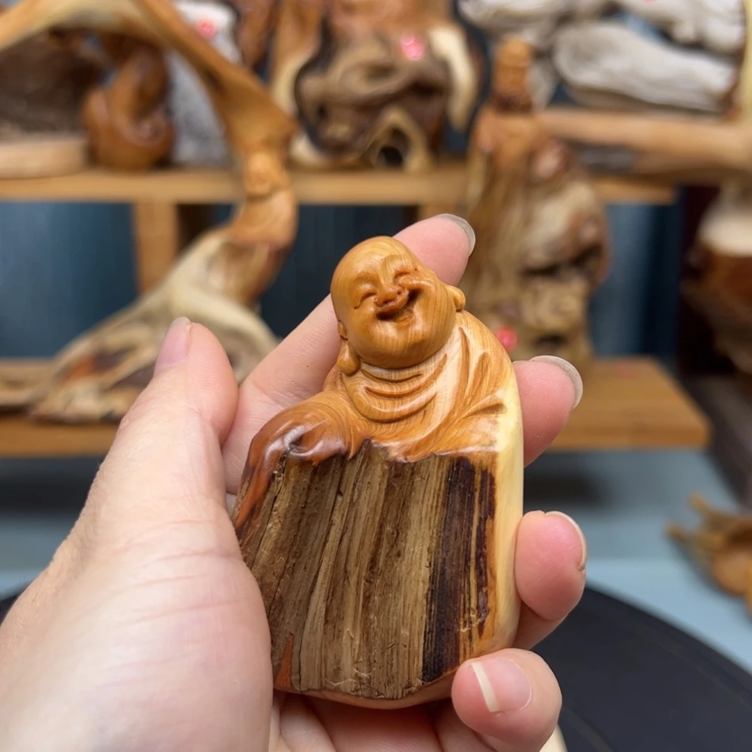 木崖柏木摆件手把件，
