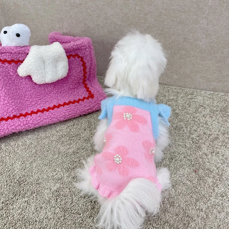 宠物衣服发狗狗秋冬款貂绒毛衣马尔济斯约克夏泰迪比熊服装