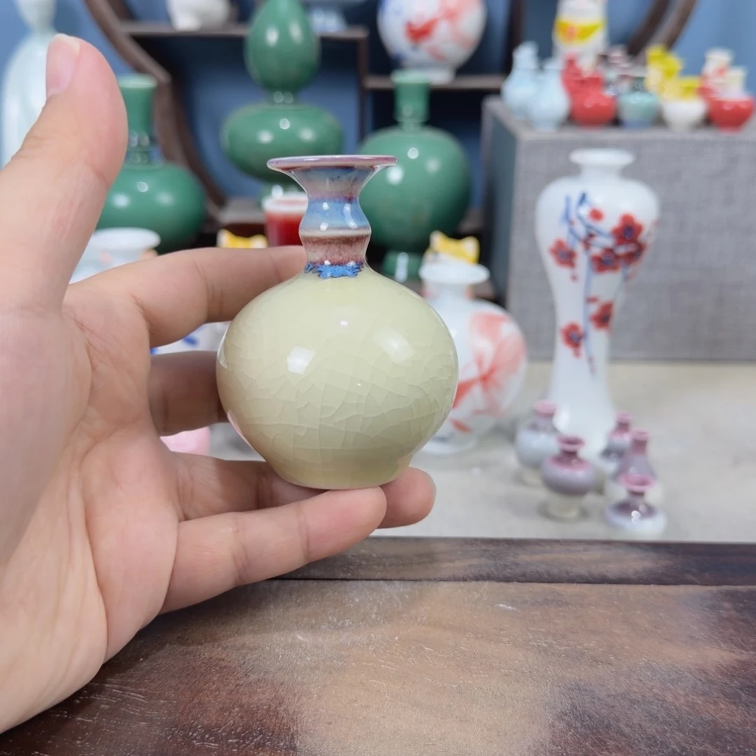 陶瓷手工小花器摆件