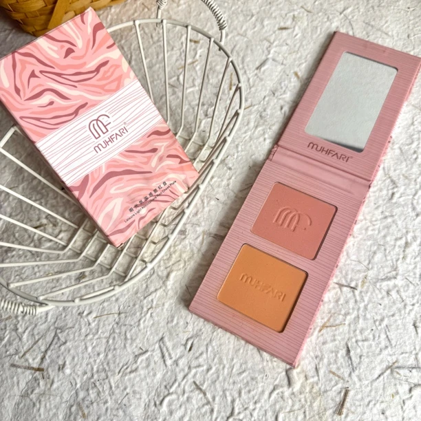 MUHFARI暖光氛围感腮红盘显色细腻 烛光哑光二合一