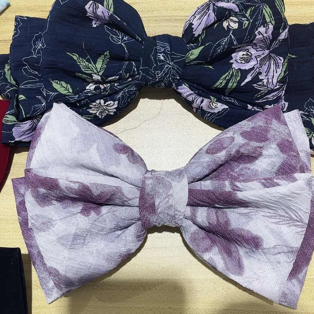 皮质铁合金蝴蝶结发夹
