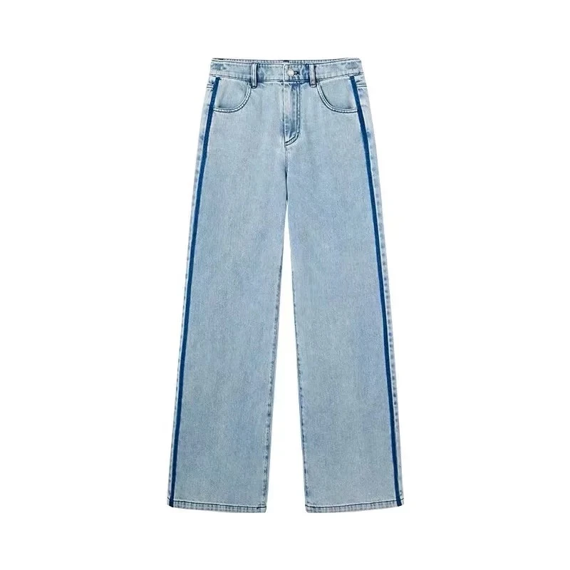 新品春夏浅色直通软牛仔裤-2625