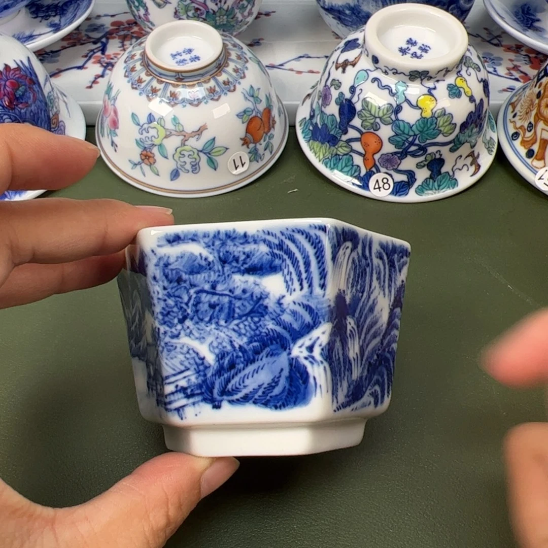 陶瓷景德镇纯手工纯手绘茶具木木47