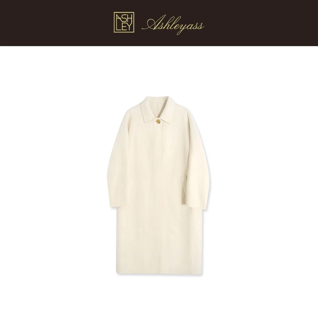 【ASHLEYASS】"秋冬战袍"阿拉善山羊绒软糯双面尼大衣LSD251817S