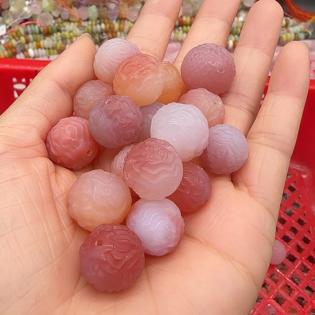 玛瑙/玉髓合金珠宝半成品盐源玛瑙2颗混发不挑