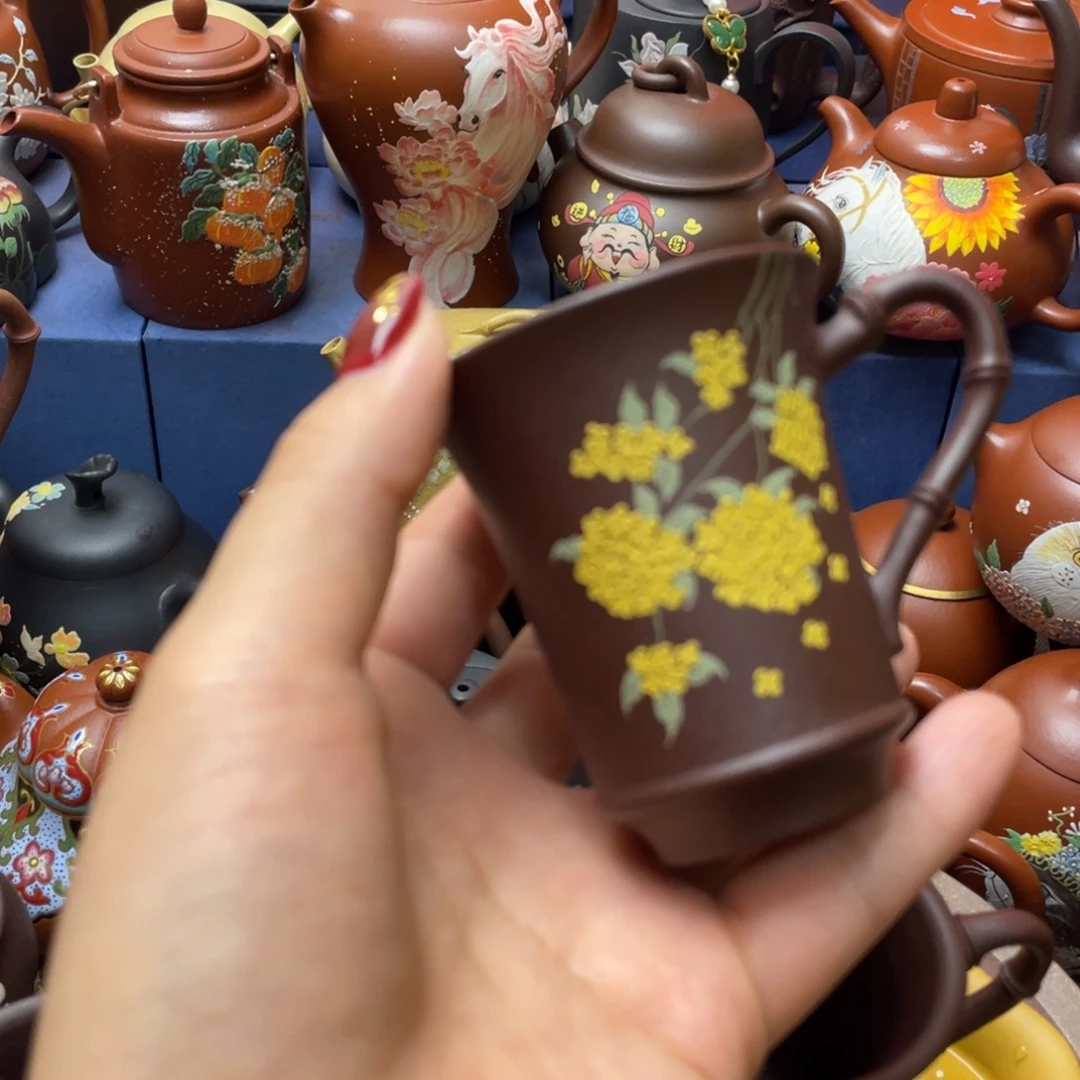 茶杯红泥紫砂主人杯60cc