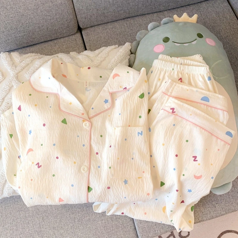 25年新款云朵棉睡衣女秋冬韩系卡通长袖纯棉家居服套装ins风爆款