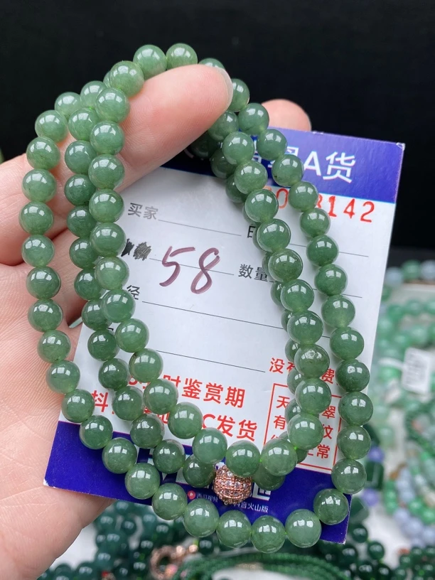 翡翠圆珠项链未镶嵌