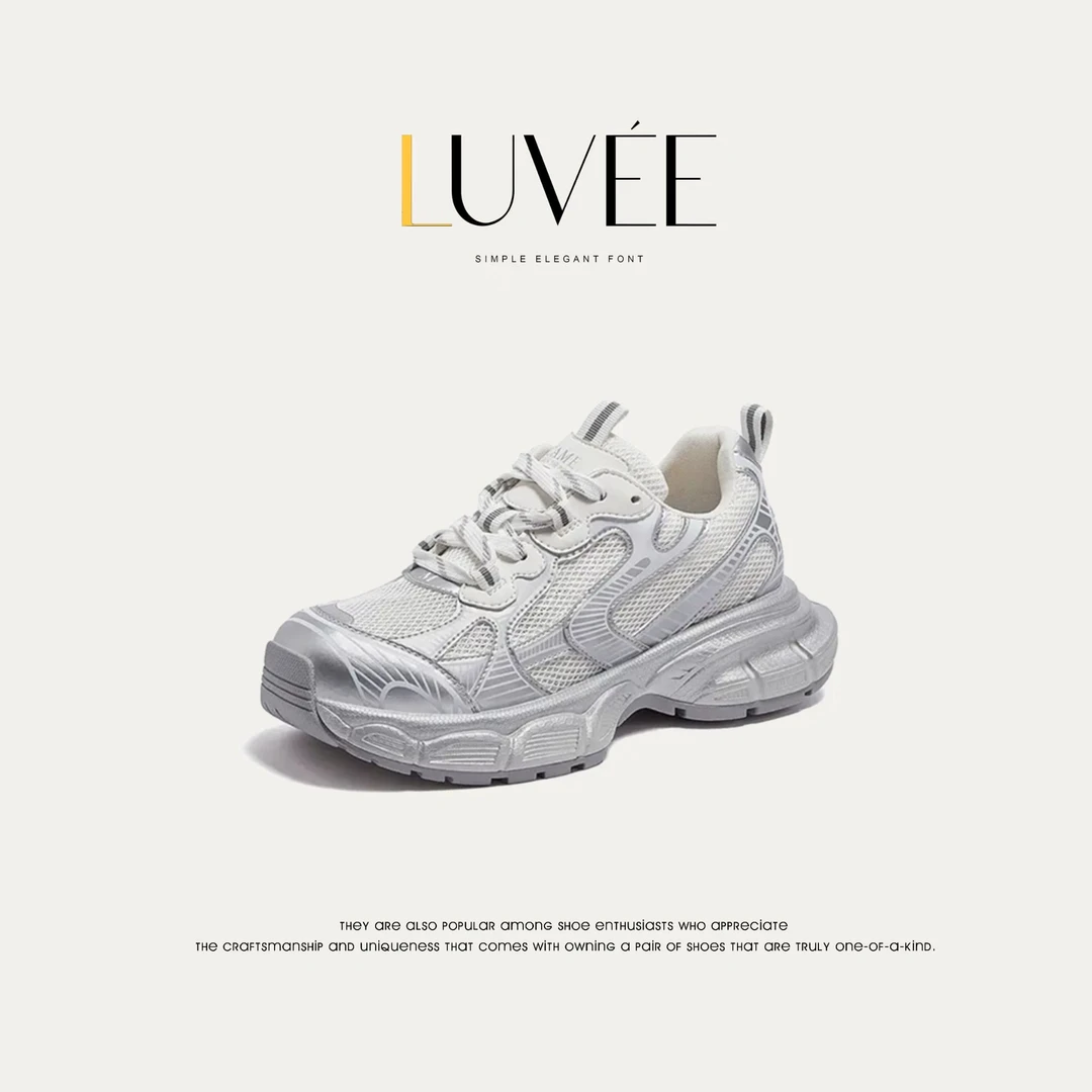 【龙哥外贸】2025做旧款网布系带低帮老爹鞋CF-8860