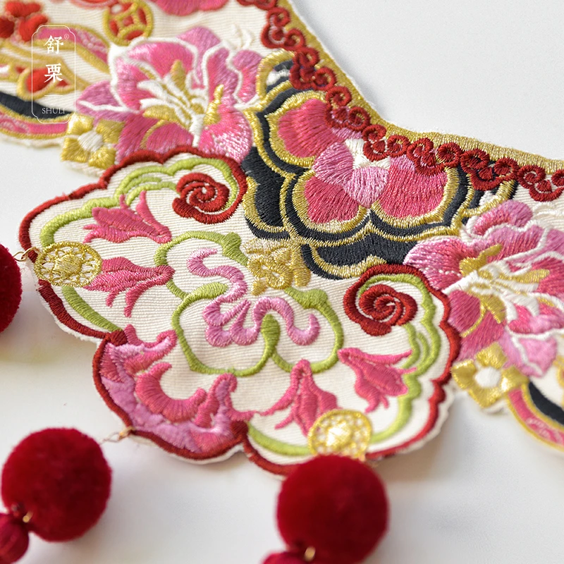 【灵蛇云肩】重工刺绣异形云肩古风流苏假衣领拜年喜庆汉服百搭