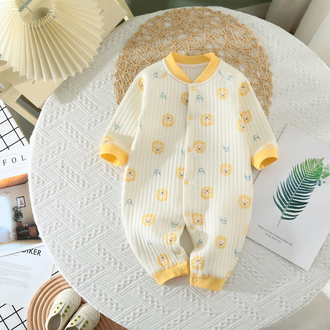 【专柜】2025春季新款三层保暖衣宝宝无骨哈衣