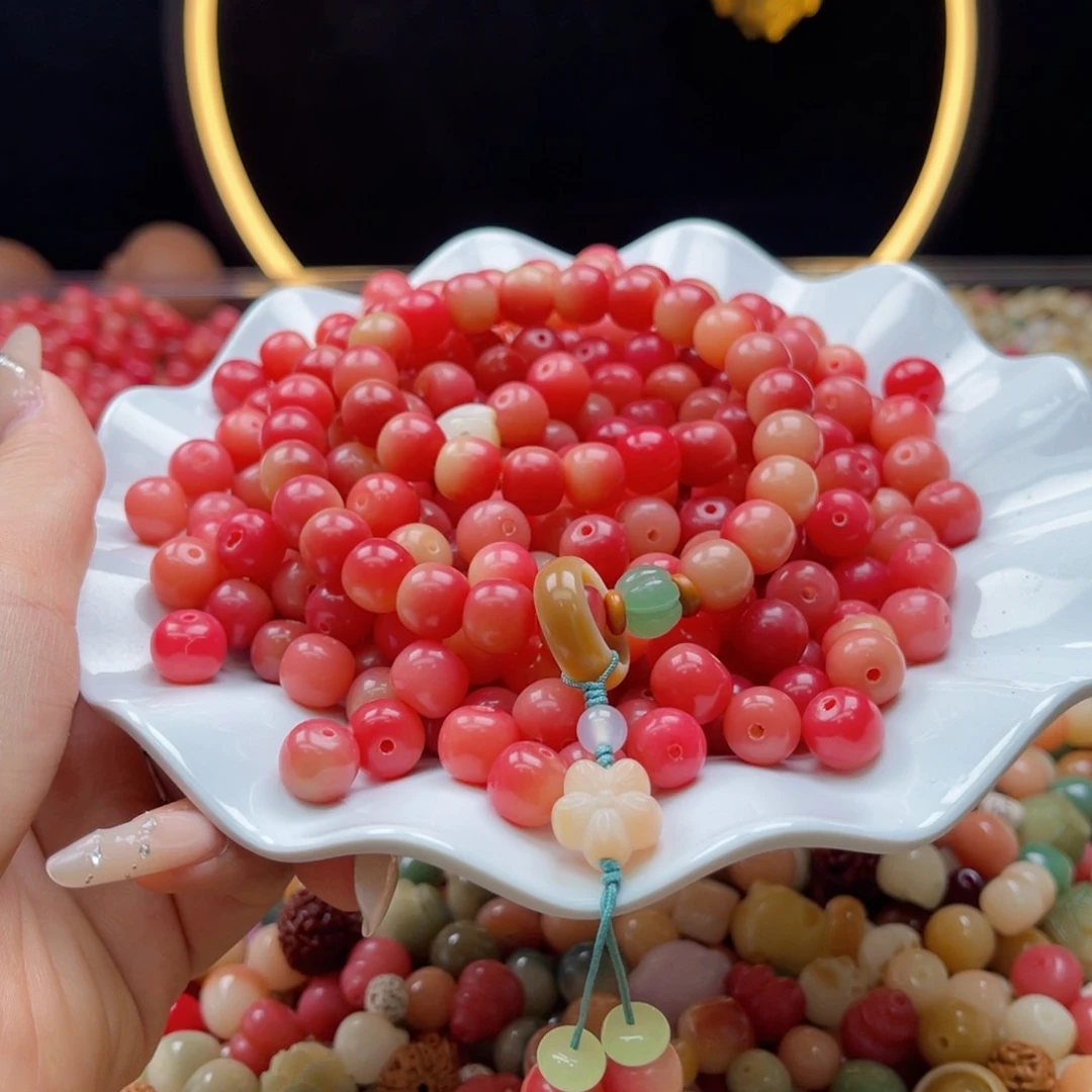 白玉菩提吊坠z10mm/150颗油桃菩提➕10猫爪瑕