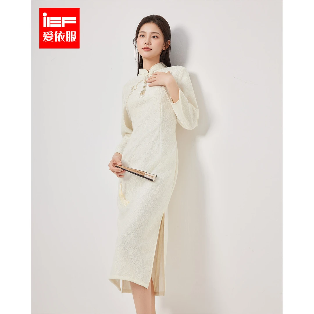 IEF/爱依服2025春季新款新中式成熟优雅气质修身显瘦高级感旗袍