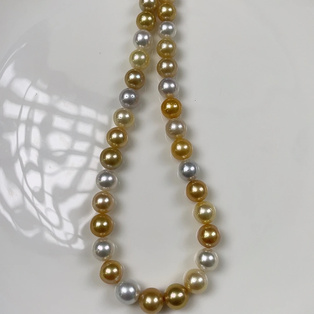 未镶嵌颈饰海水珍珠澳白金珠11-13