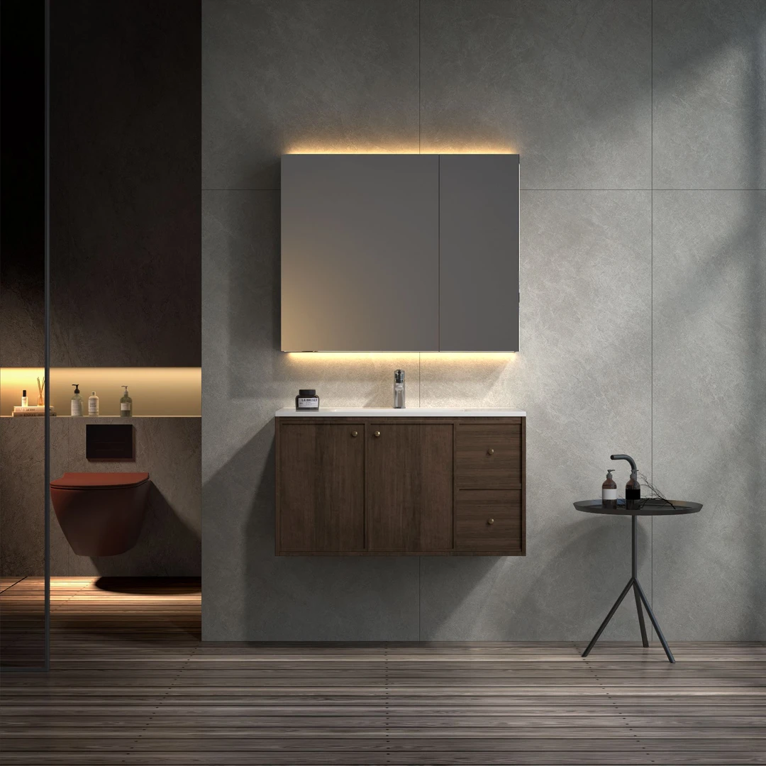 人体感应顶灯氛围灯卫浴柜缓冲铰链托底滑轨放大镜美妆收纳架