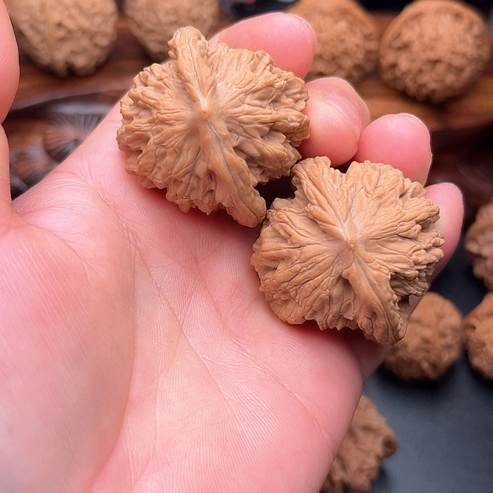 桃核把件核桃麦穗虎头43