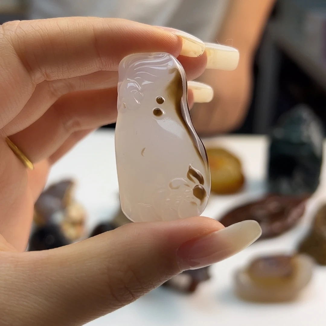 玛瑙/玉髓未镶嵌吊坠(不含链)