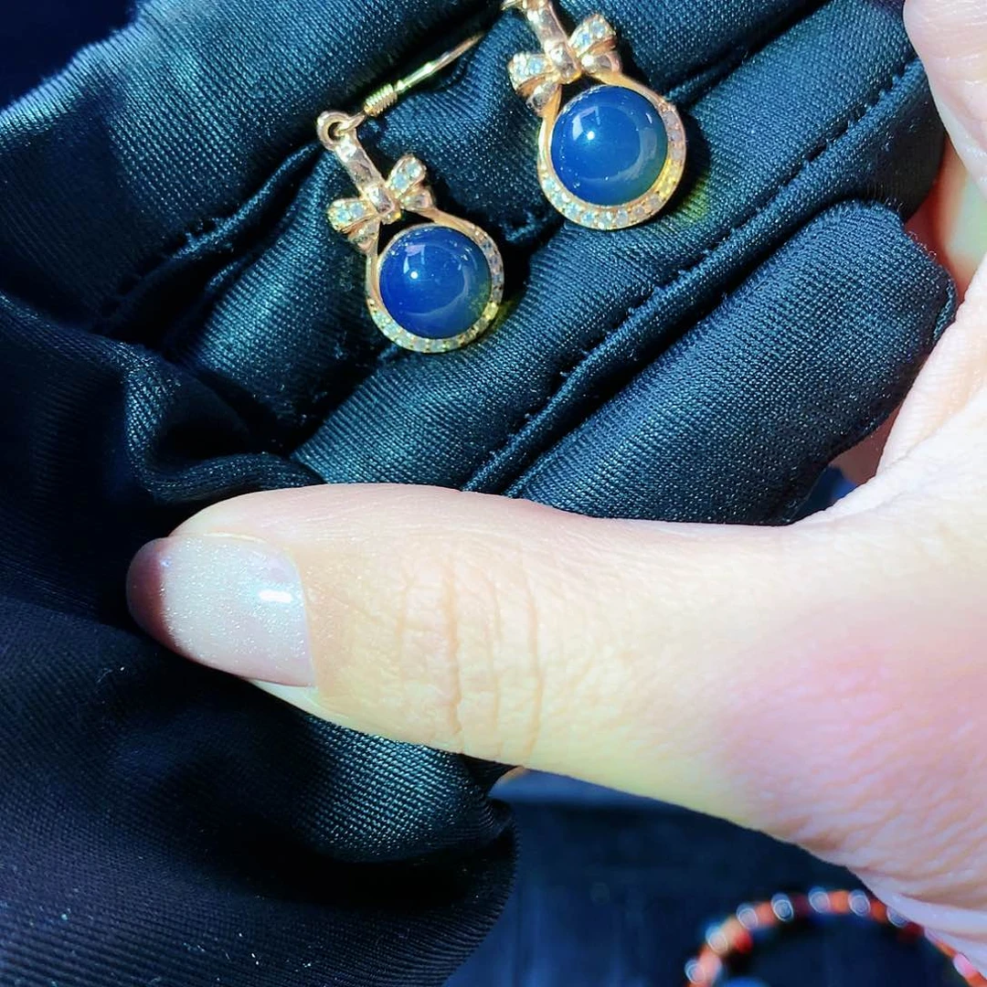 琥珀珠宝奇石银S925镀金镶嵌老*