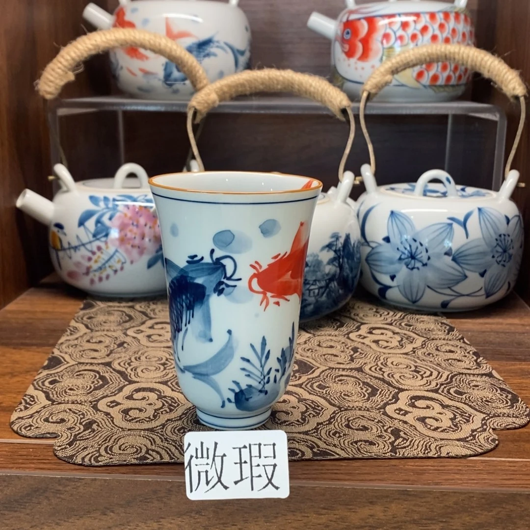 釉下彩老陶泥手工绘制