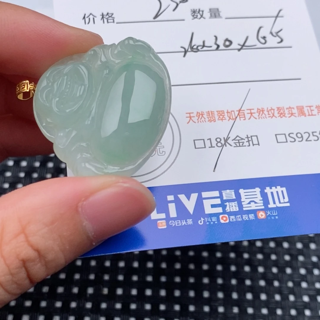 s***o翡翠18K金镶嵌颈饰