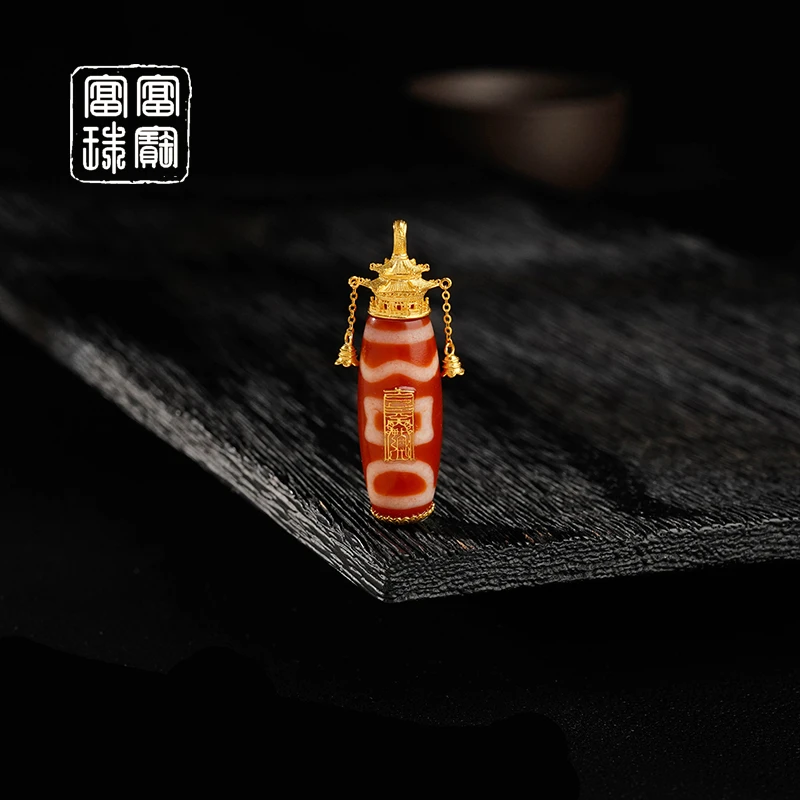 【及时】年底必拍款 玛瑙18k金百搭吊坠 赠绳（天然珠宝多样性发）