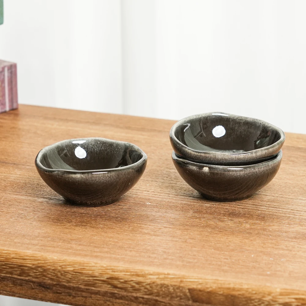 【瑕疵】陶瓷碗家用味碟复古窑变釉下彩味碟T对面