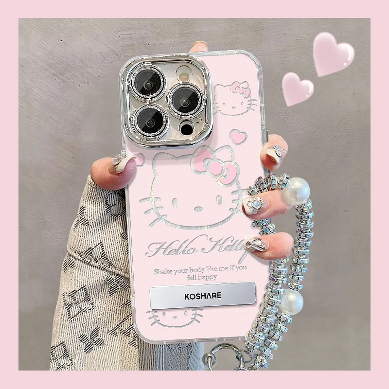 ❤凯蒂猫适用iphone16promax手机壳新款女15por/14镜头全包13防摔