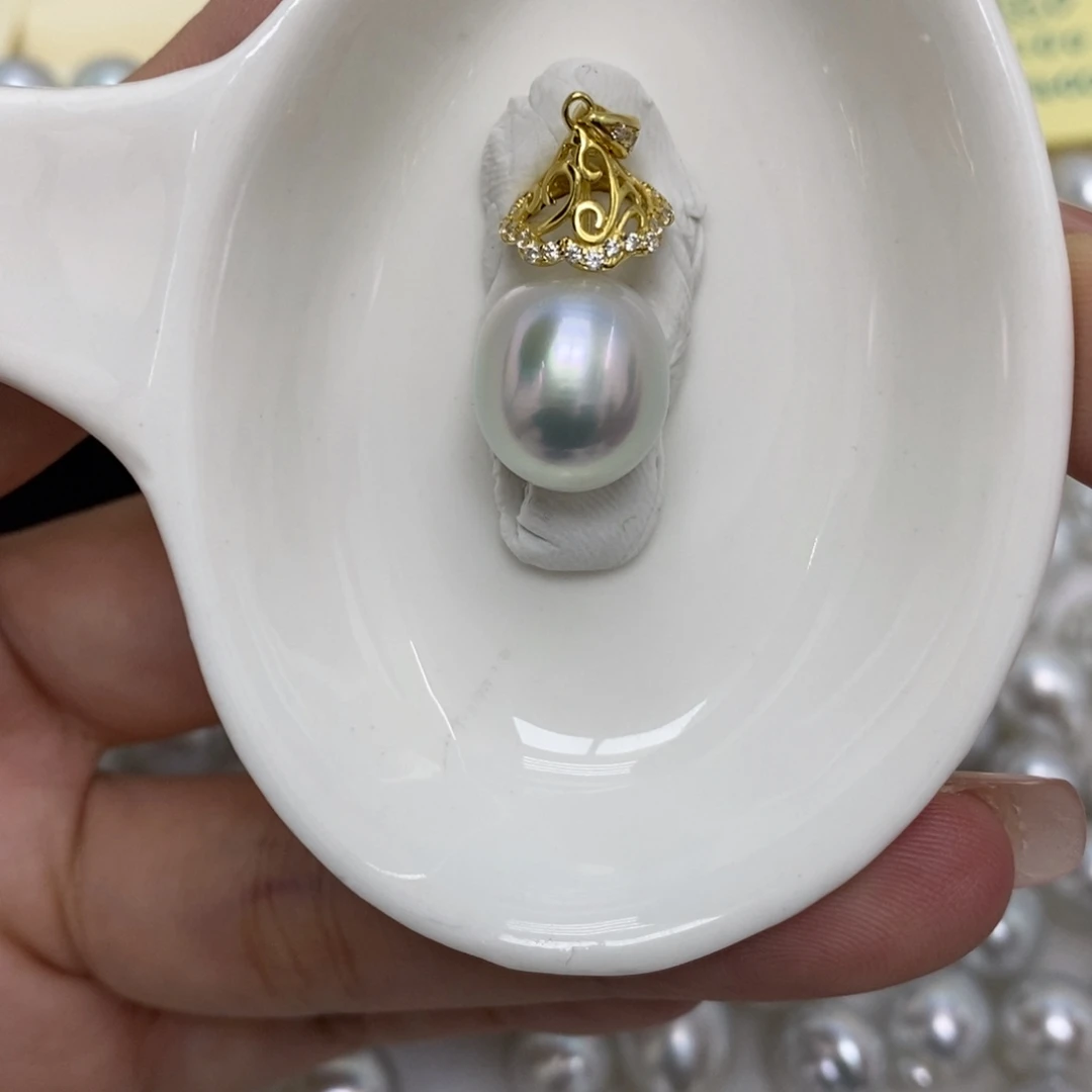 裸珠海水珍珠澳白单珠11+