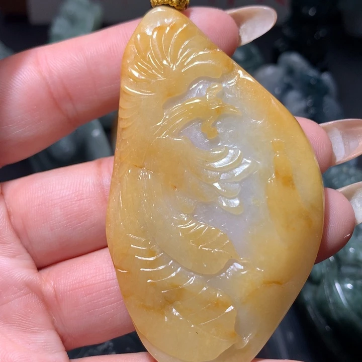 翡翠未镶嵌颈饰保真天然A货翡翠