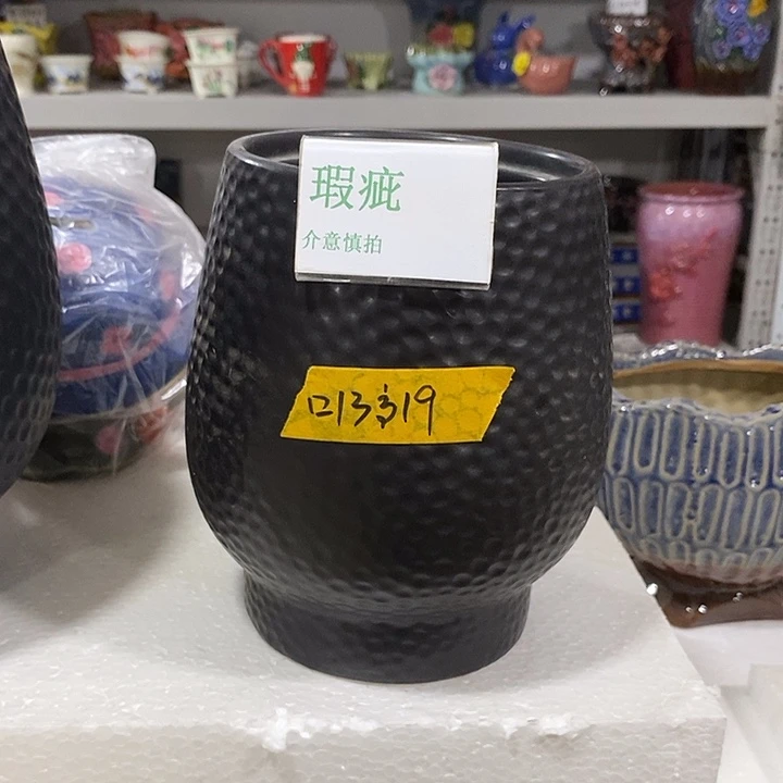 紫砂花盆多肉植物盆瑕疵有孔