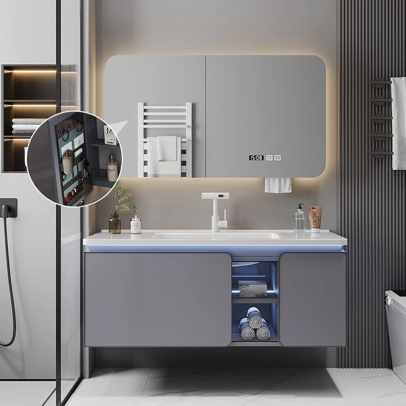 2025年全新款爱马陶瓷一体浴室柜智能组合卫生间洗漱洗手盆洗脸盆