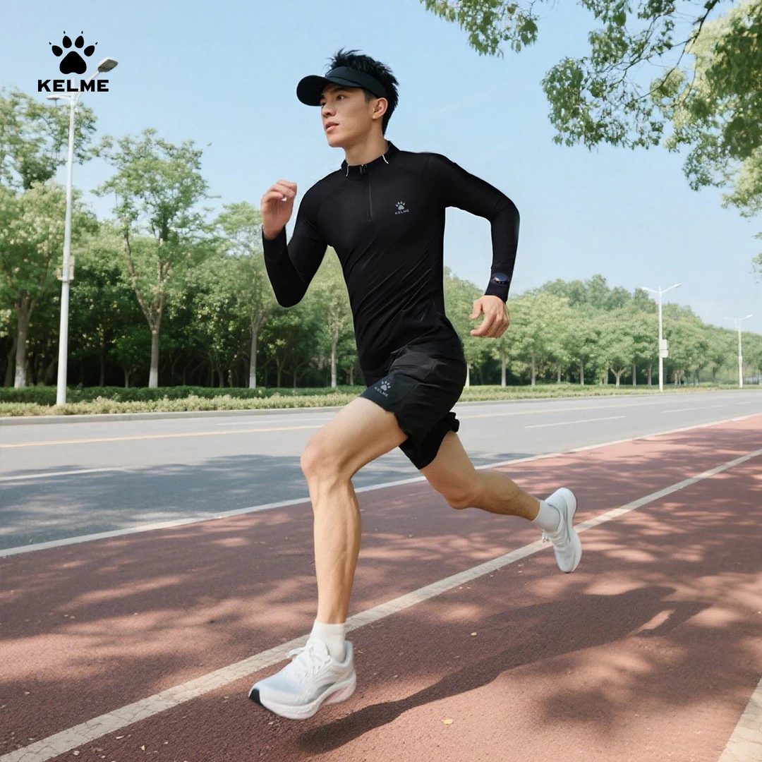 【速干半拉链】卡尔美新款健身服长袖训练服紧身衣跑步【LIFESTYLE