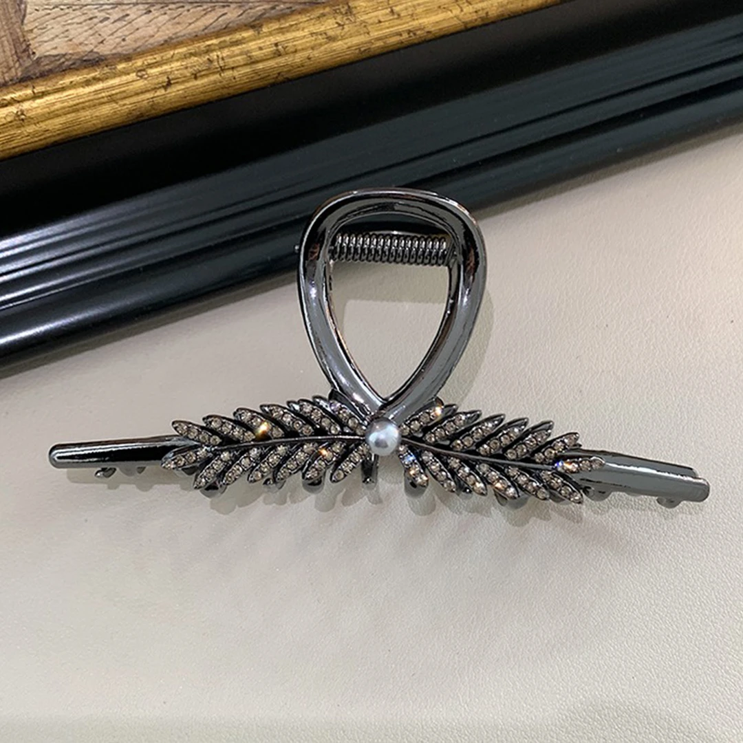 ale发饰头饰 枪黑色 合金麦穗大发抓网红轻奢韩版满钻抓夹4160578