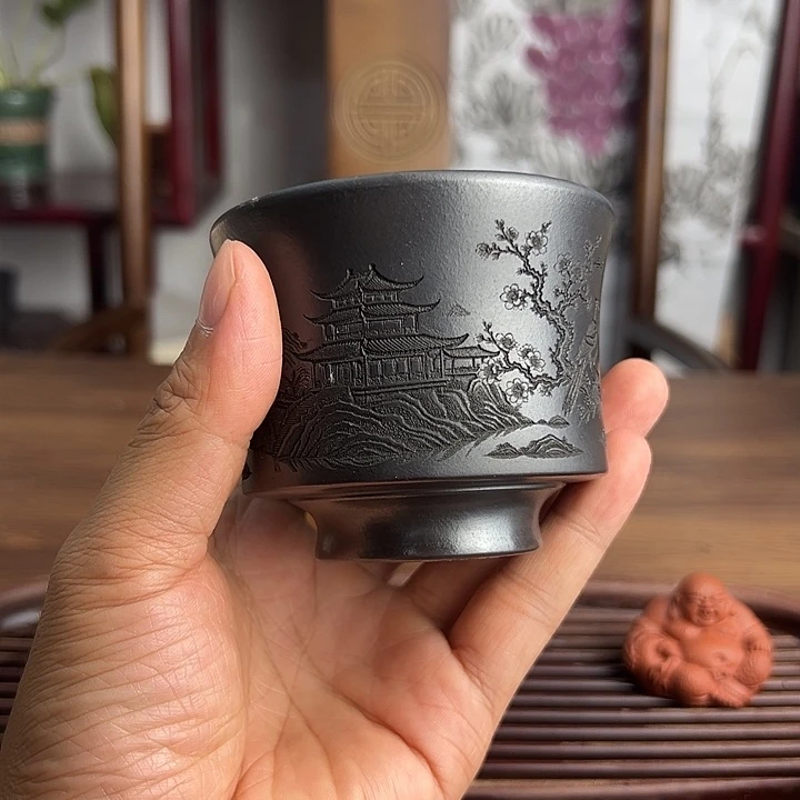 茶壶紫砂石黄主人杯