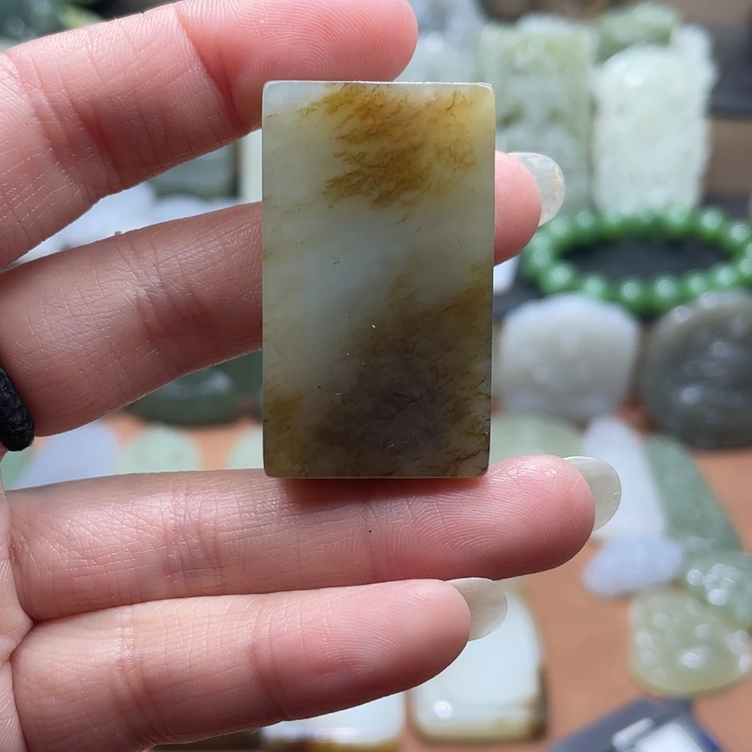 和田玉未镶嵌吊坠(不含链)