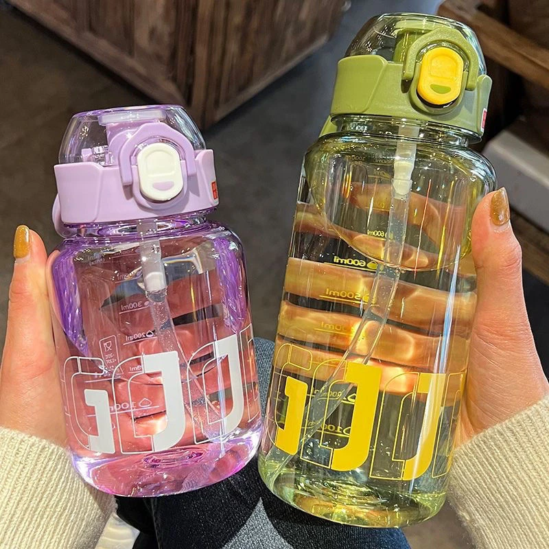 诺王新款加厚儿童杯子夏季水杯学生吸管杯成人运动直饮杯子8290