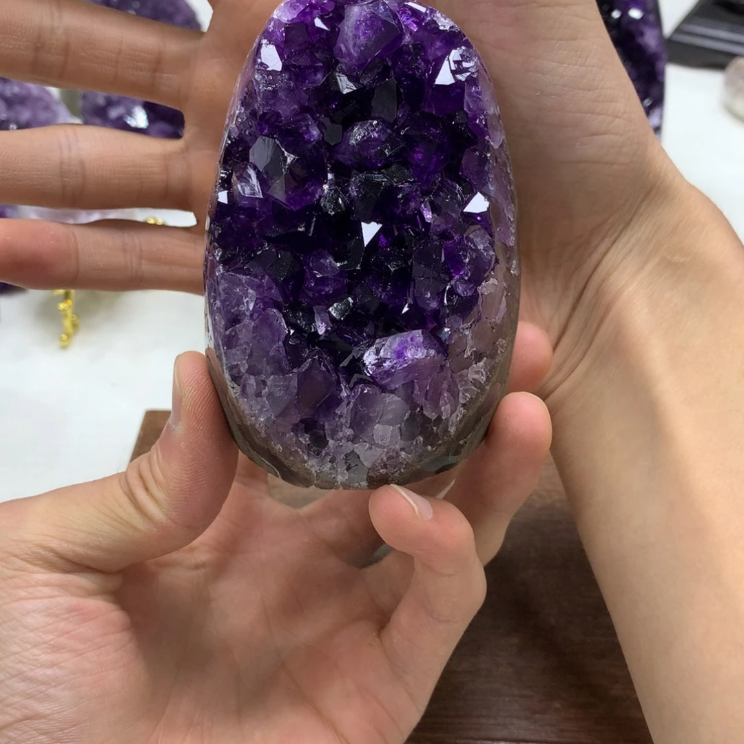 紫晶珠宝半成品未镶嵌