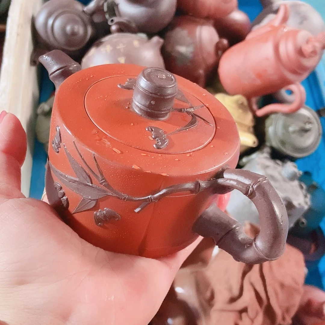 茶壶绿泥宜兴紫砂全手工制作