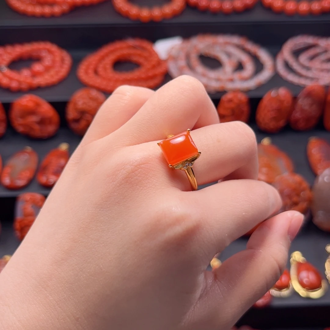 南红玛瑙多圈银S925镶嵌