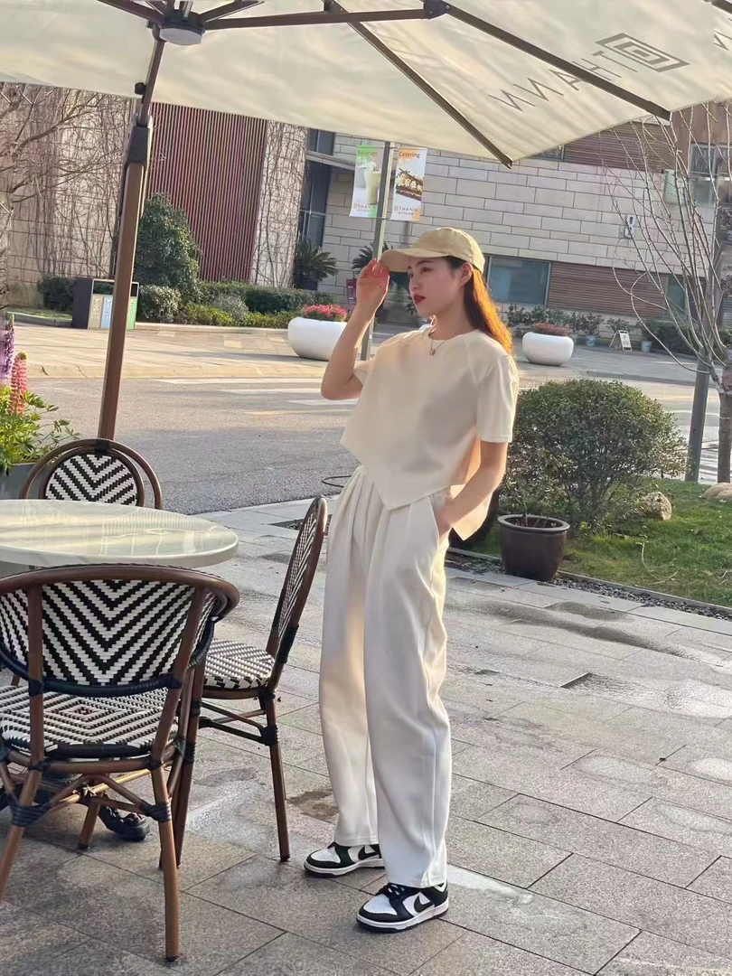 8828款时尚百搭短袖长裤休闲套装