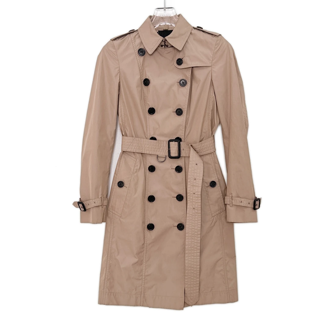 BURBERRY/博柏利  女式中长款裸色防风风衣外套 4042549