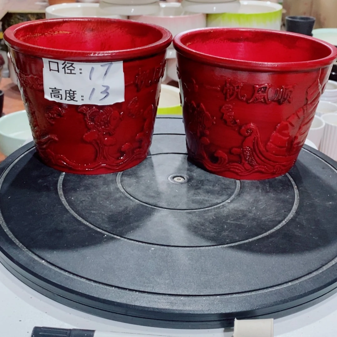 微瑕花盆-183-口17×13-2个