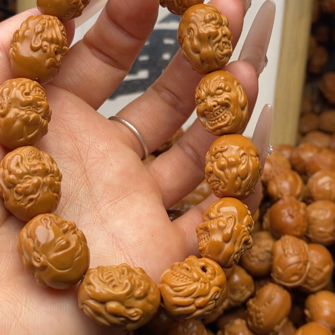 开***酒手串橄榄核双面恶僧