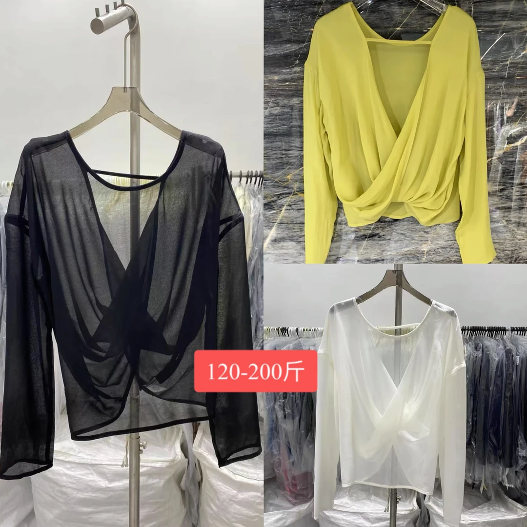 Y6658大码雪纺打底衫后美背单层微透
